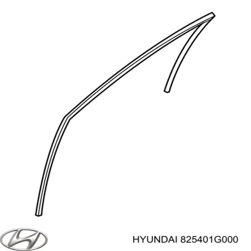 Guía de cristal del marco de la puerta delantera derecha Hyundai/Kia 825401G000 precio, desde  EUR