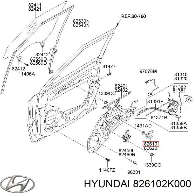 826102K000 Hyundai/Kia