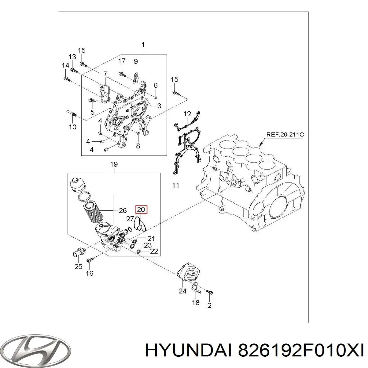 Hyundai/Kia 826192F010XI precio, desde  