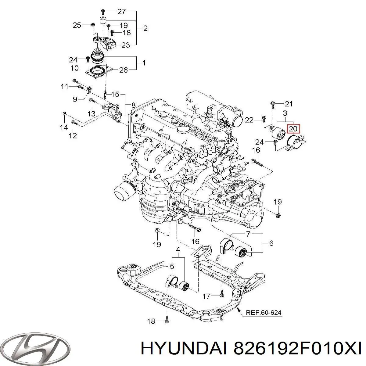826192F010XI Hyundai/Kia 