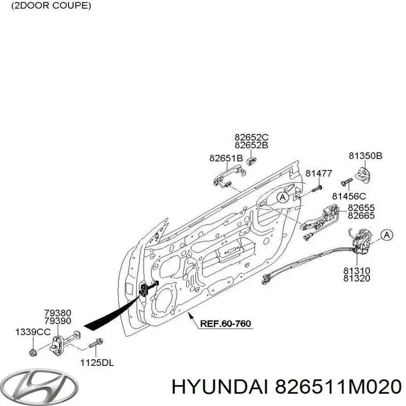 Maneta de puerta exterior delantero Hyundai/Kia 826511M020 precio, desde 79,91 EUR