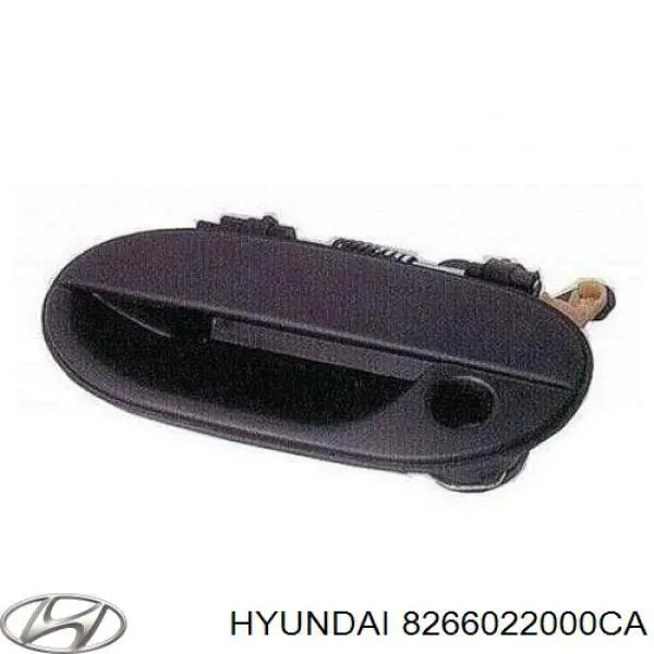 Manecilla de puerta exterior delantero derecha para Hyundai Accent 