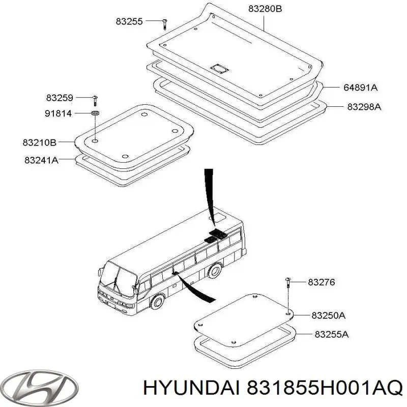 831855H001AQ Hyundai/Kia