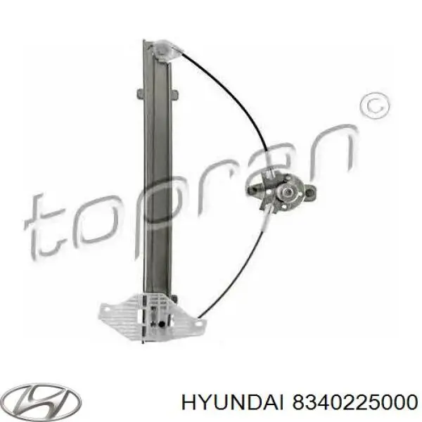 8340225000 Hyundai/Kia mecanismo de elevalunas, puerta trasera derecha