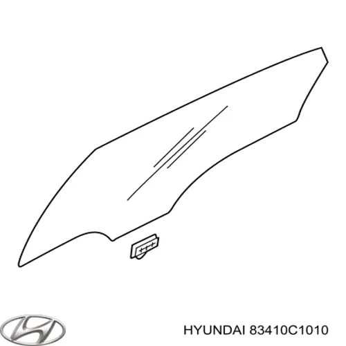 83410C1010 Hyundai/Kia luna de puerta trasera izquierda