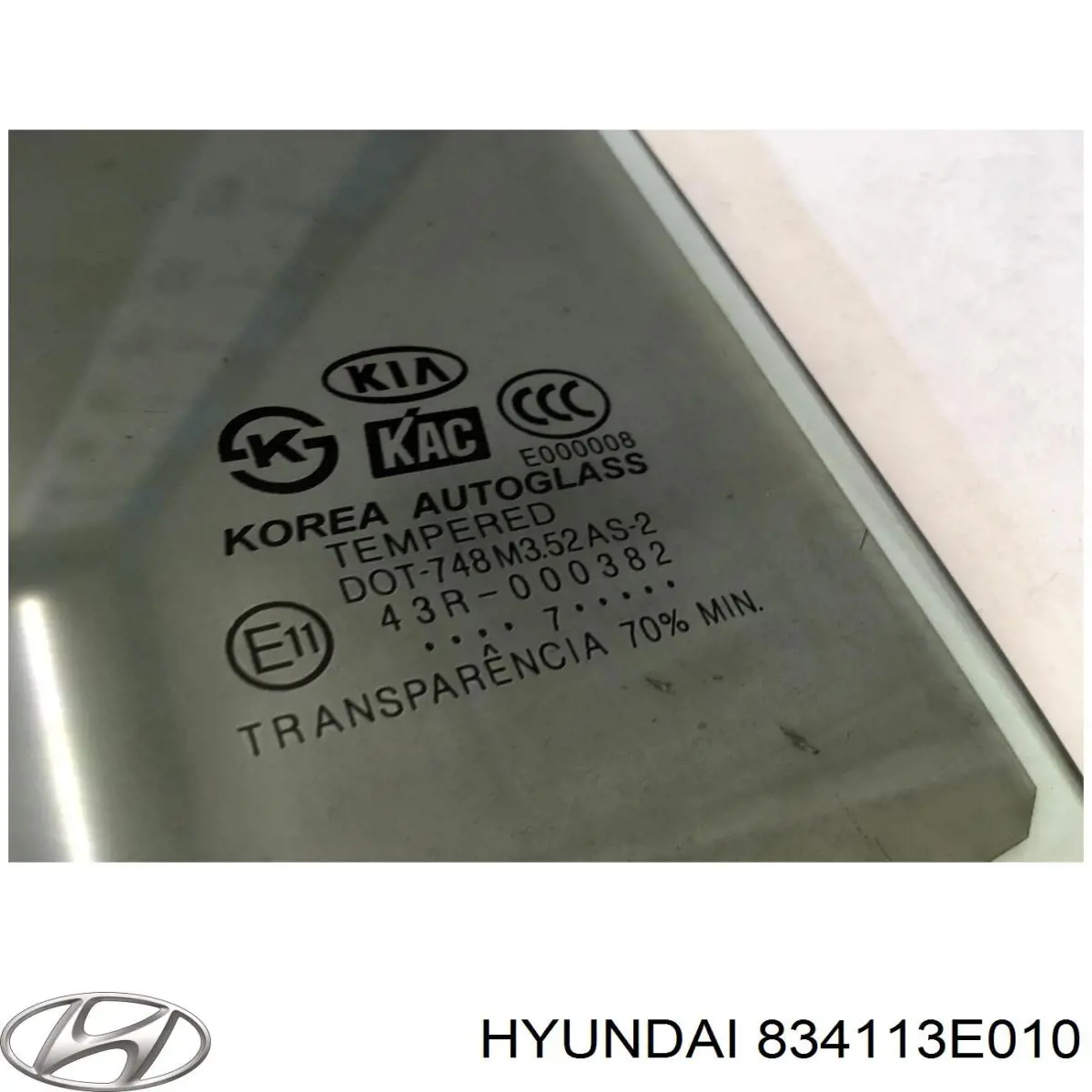 834113E010 Hyundai/Kia luna de puerta trasera izquierda