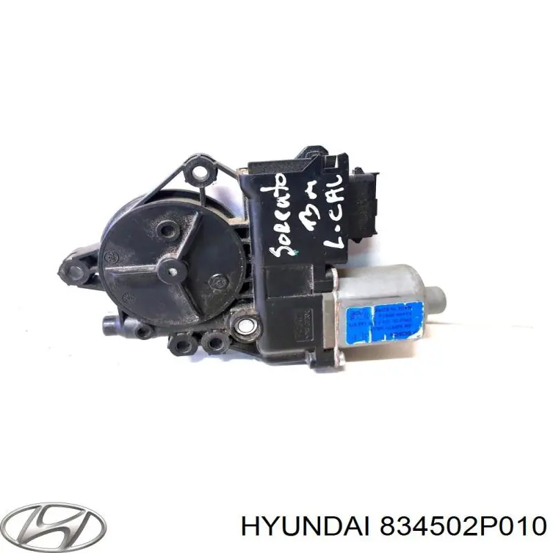 834502P010 Hyundai/Kia motor eléctrico, elevalunas, puerta trasera izquierda