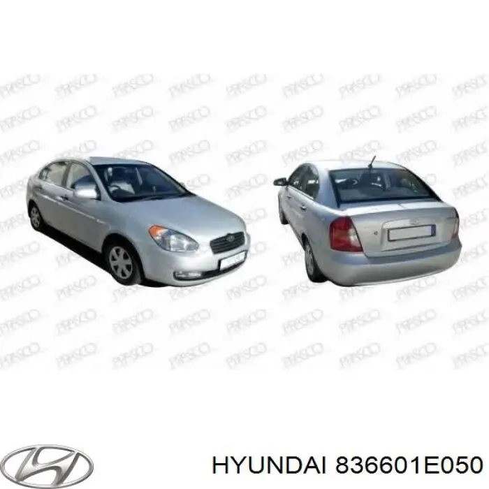 Tirador de puerta exterior trasero derecho para Hyundai Accent (MC)