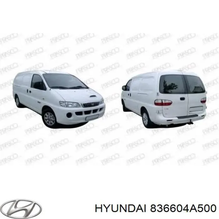 Comprar 836604A500 Hyundai/Kia Manija exterior derecha de puerta trasera