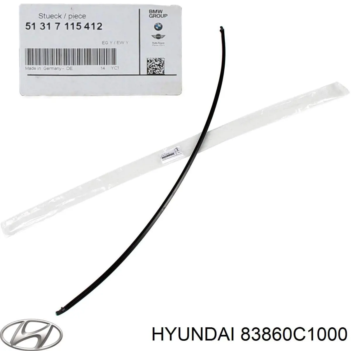 Moldura superior de puerta trasera derecha Hyundai/Kia 83860C1000 precio, desde 75,70 EUR