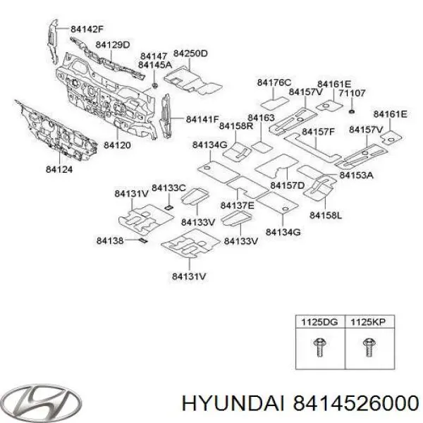 Comprar 8414526001 Hyundai/Kia Clip de fijación del guardabarros delantero