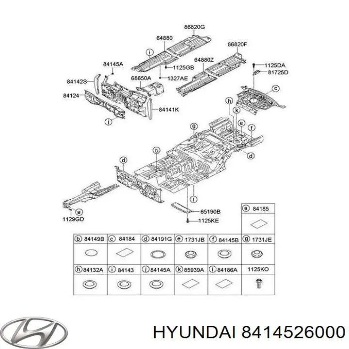 Comprar 8414526000 Hyundai/Kia Clip de fijación del guardabarros delantero
