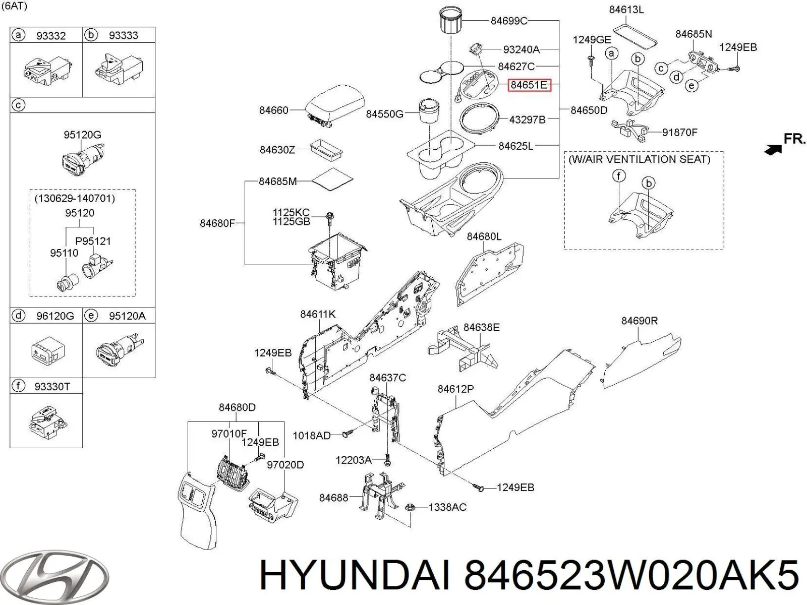 846523W020AK5 Hyundai/Kia