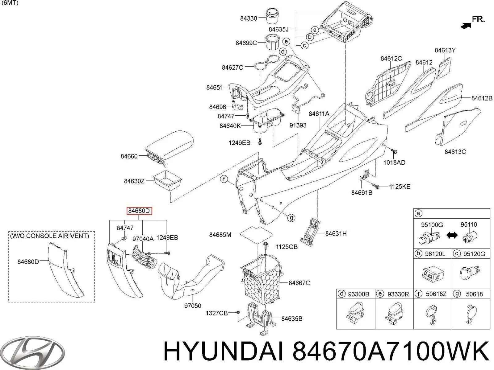 84670A7100WK Hyundai/Kia