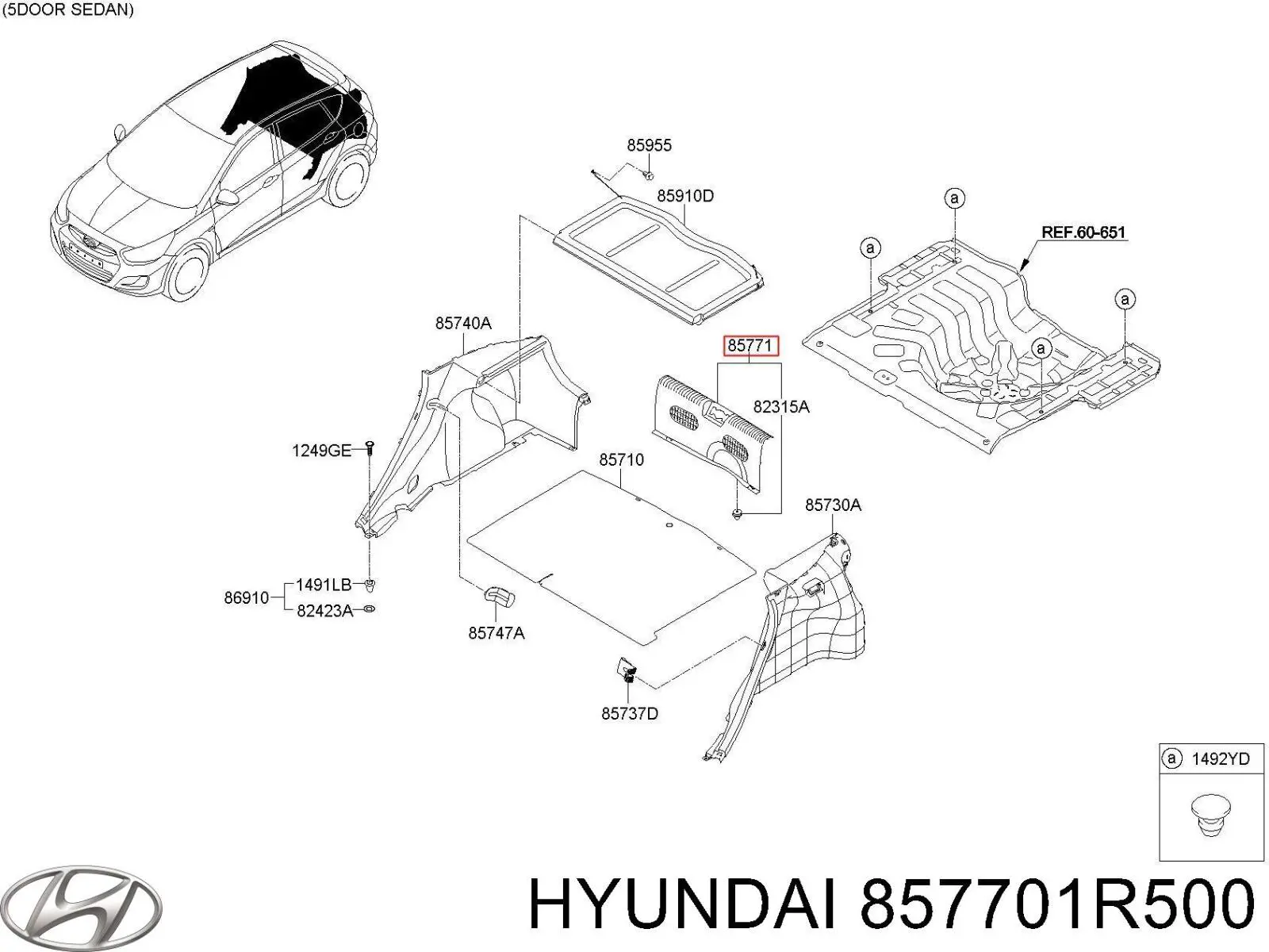 857701R500 Hyundai/Kia