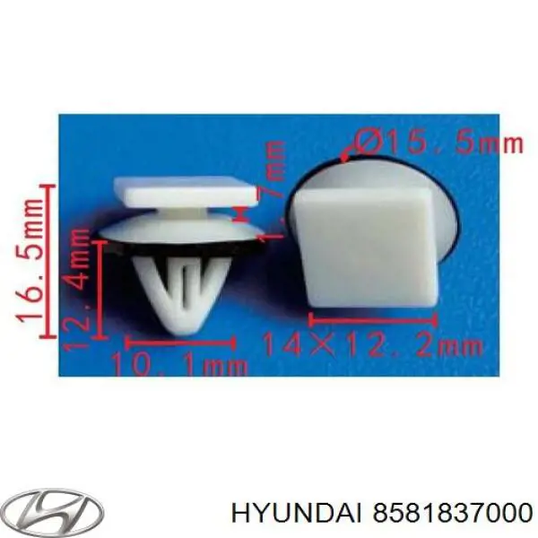 Clip de fijación de moldura de parabrisas Hyundai/Kia 8581837000 precio, desde 0,89 EUR