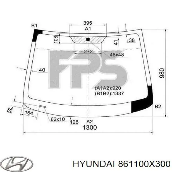 Comprar 861100X300 Hyundai/Kia Luna parabrisas