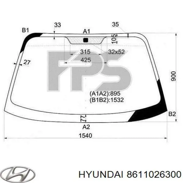 Cristal parabrisas Hyundai/Kia 8611026300 precio, desde 130,24 EUR