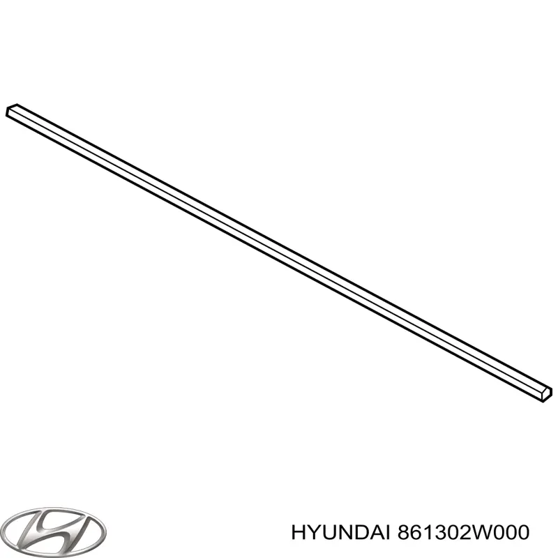 861302W000 Hyundai/Kia moldura de parabrisas superior