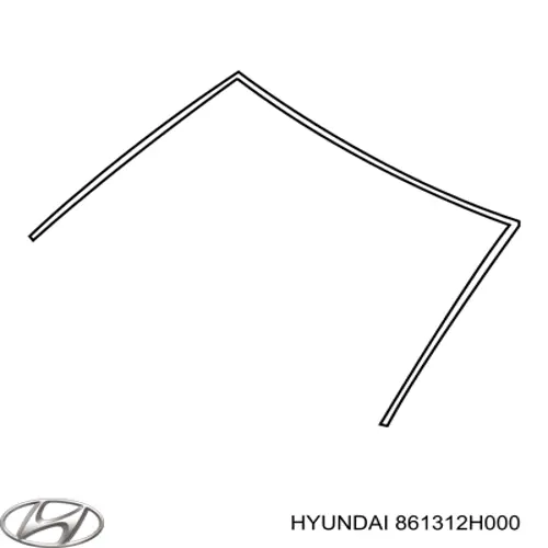 861312H000 Hyundai/Kia moldura de parabrisas