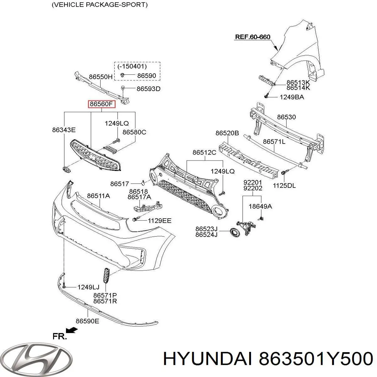 863501Y500 Hyundai/Kia Calandra