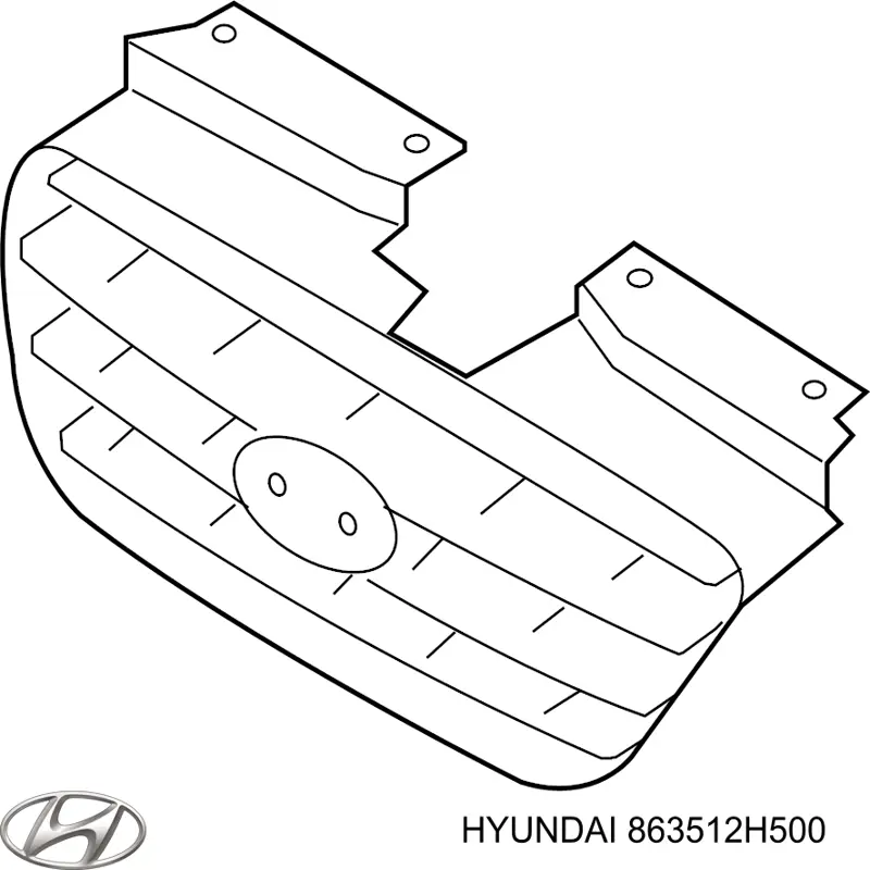 Comprar 863512H500 Hyundai/Kia Rejilla frontal