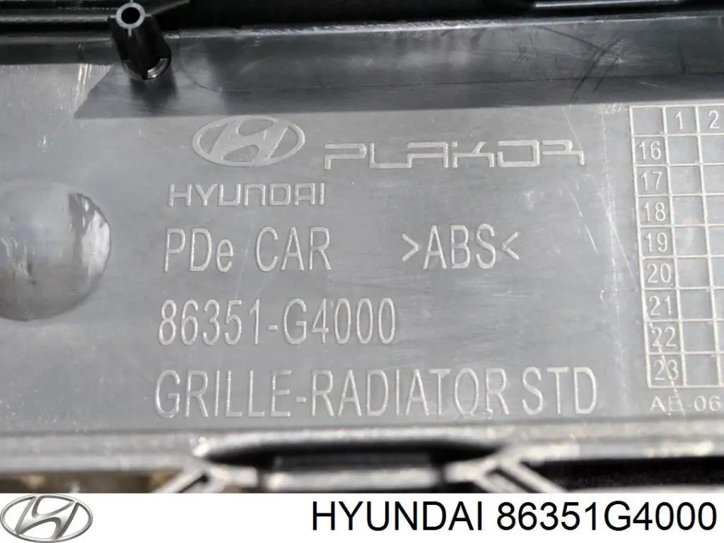 Rejilla delantera Hyundai/Kia 86351G4000 precio, desde 132,18 EUR