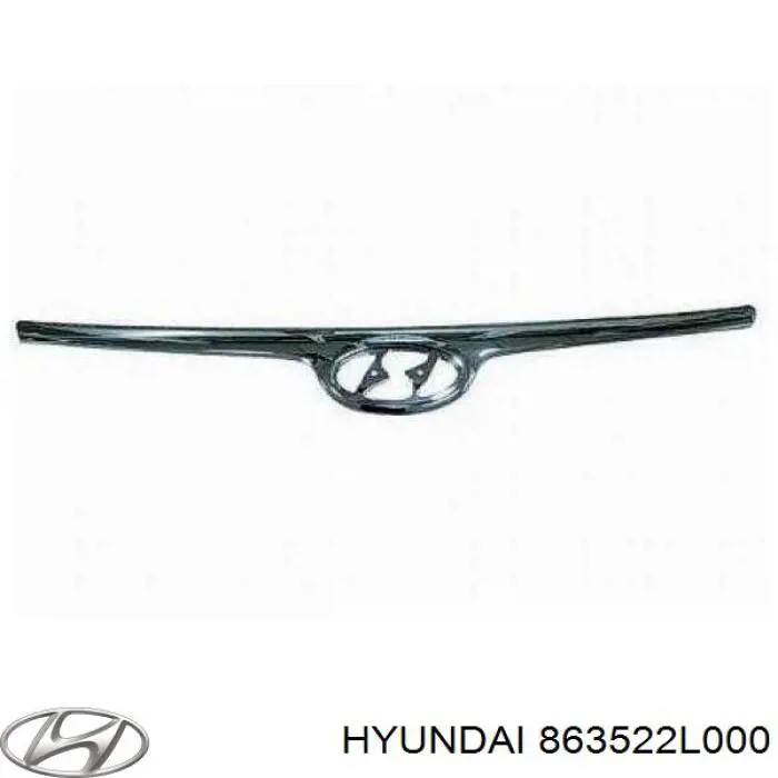 863522L000 Hyundai/Kia moldura de rejilla de radiador