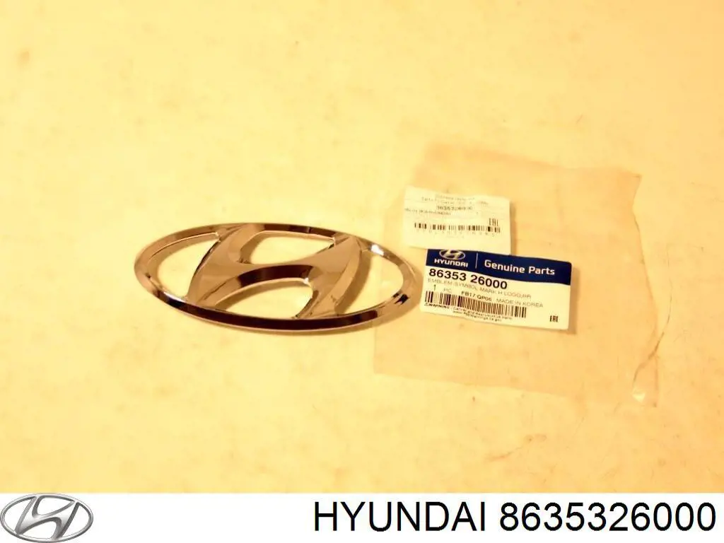 Emblema de la parrilla del radiador Hyundai/Kia 8635326000 precio, desde 18,74 EUR