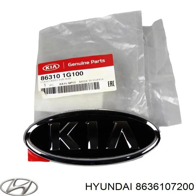 8636107200 Hyundai/Kia emblema de tapa de maletero