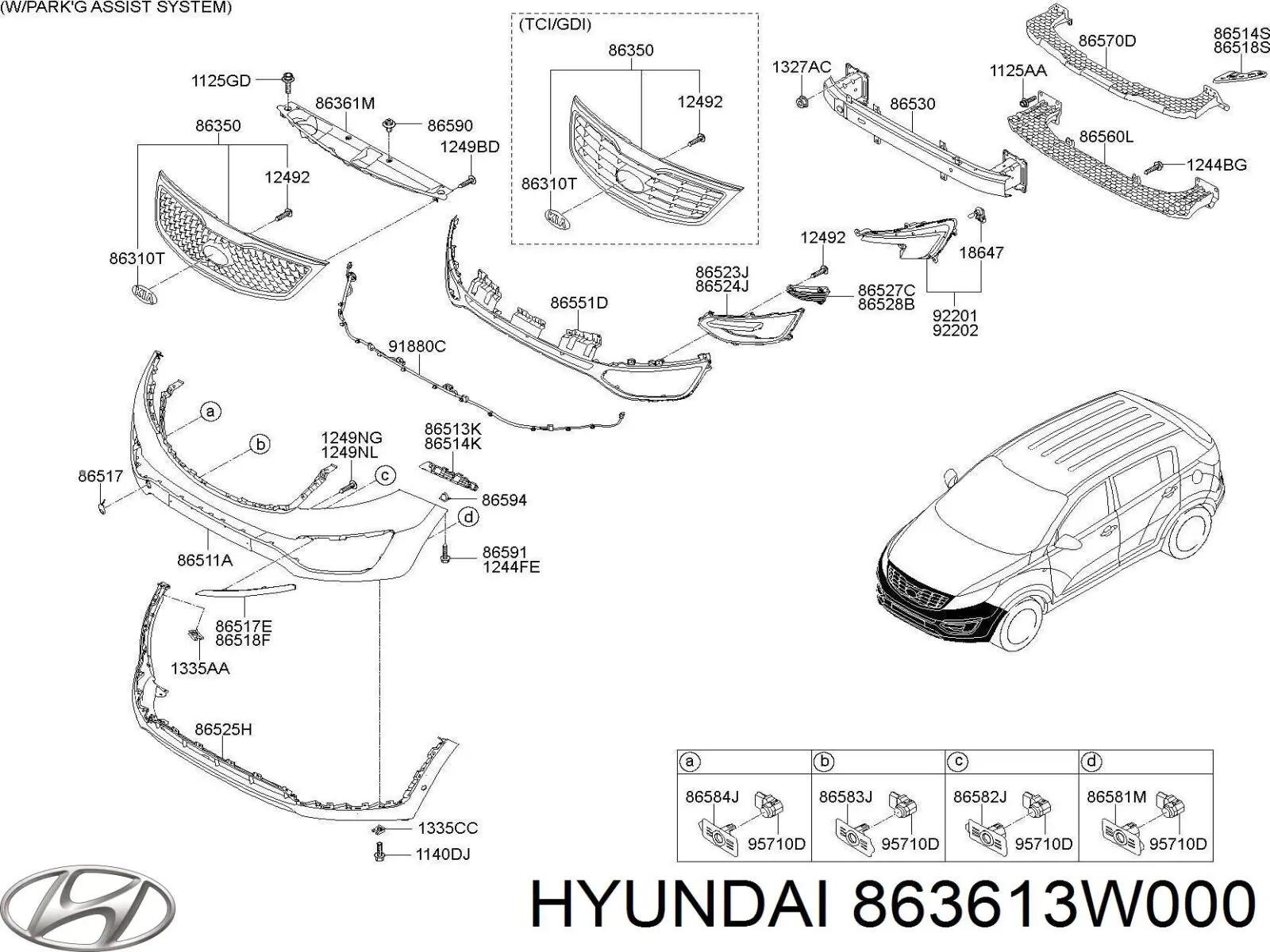 Cubierta superior del panel frontal (soporte del radiador) Hyundai/Kia 863613W000 precio, desde 39,31 EUR