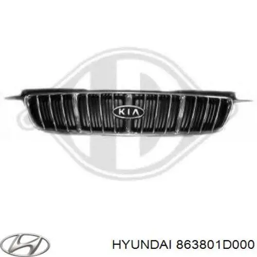 863801D001 Hyundai/Kia parrilla
