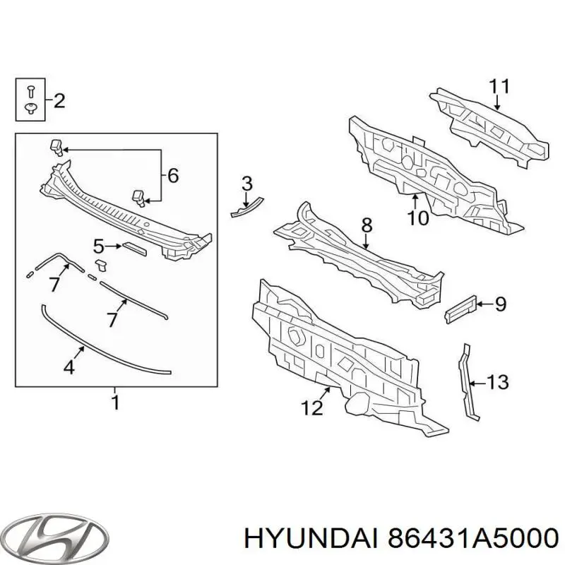  Hyundai/Kia 86431A5000 precio, desde 28,69 EUR