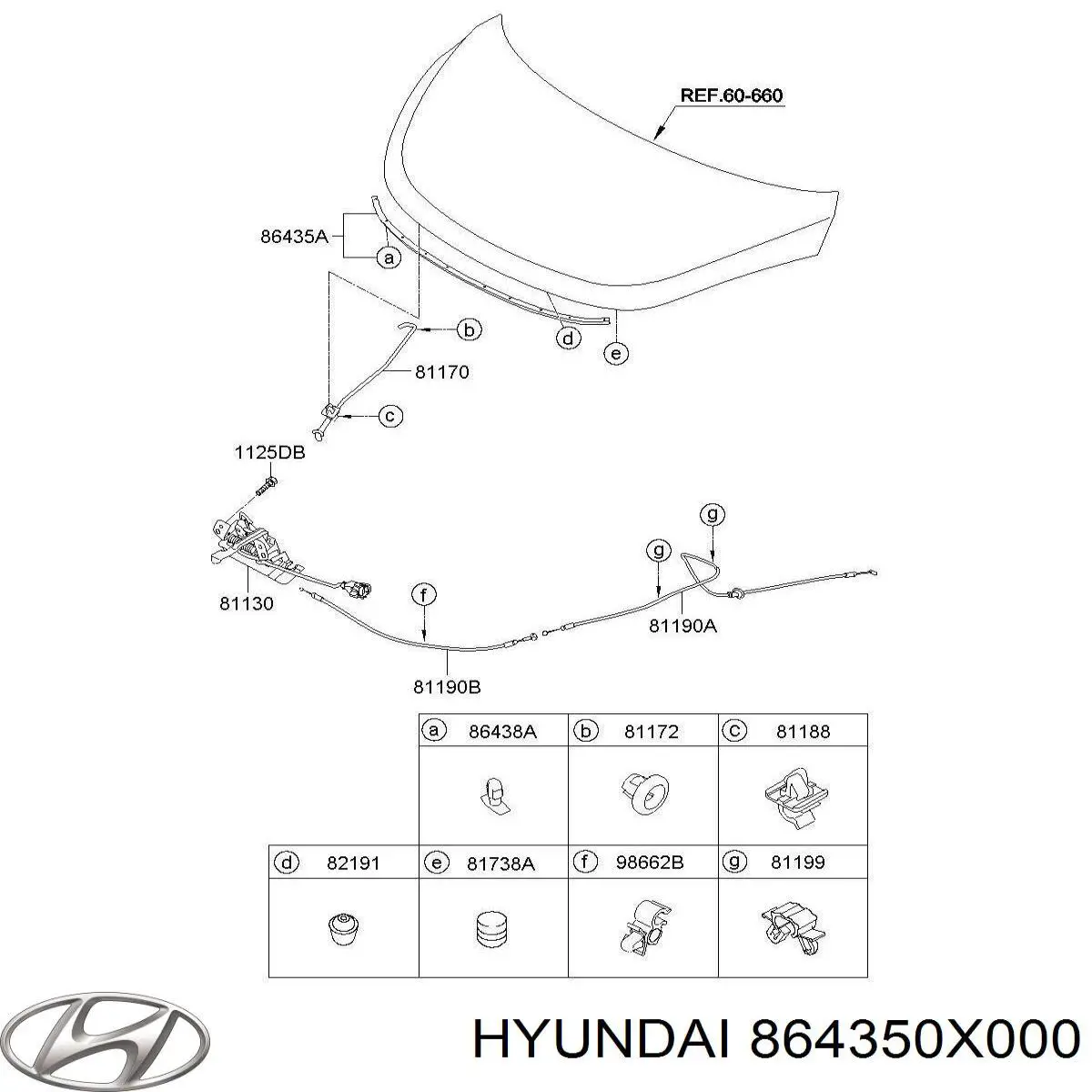 Sello Del Capó para Hyundai I10 (PA)