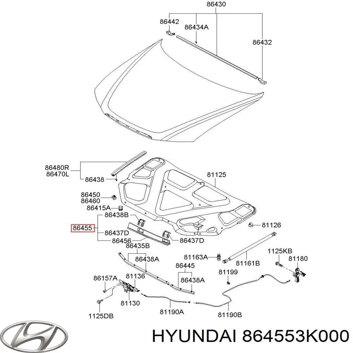 864553K000 Hyundai/Kia