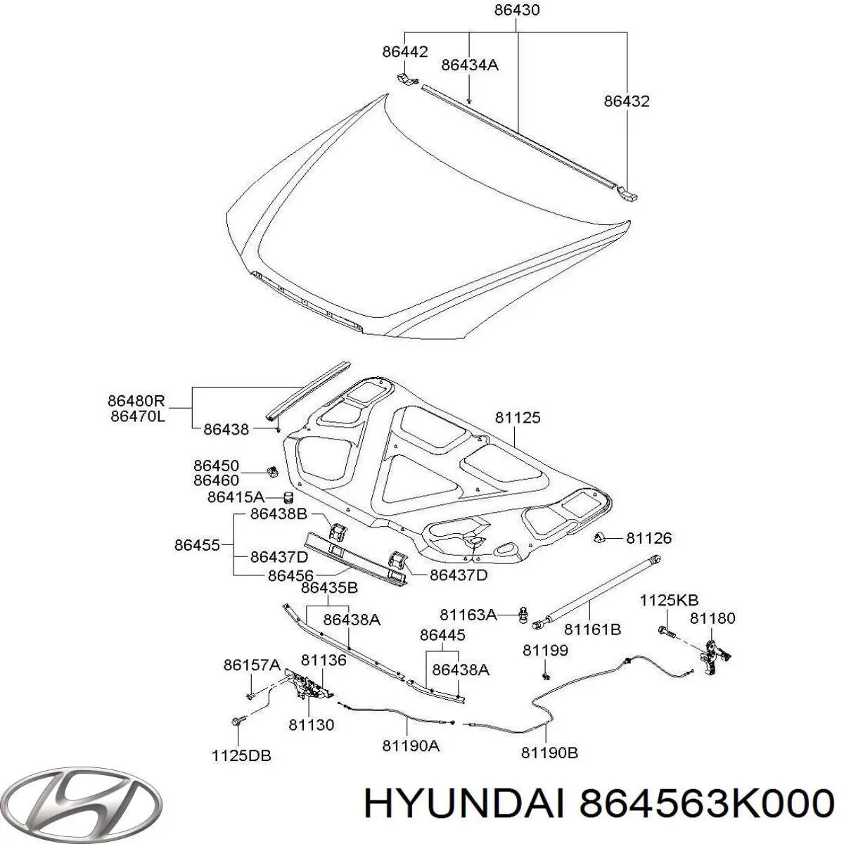 864563K000 Hyundai/Kia 