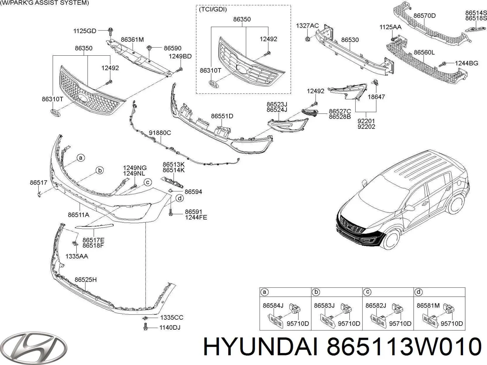 Parachoques delantero Hyundai/Kia 865113W010 precio, desde 513,90 EUR