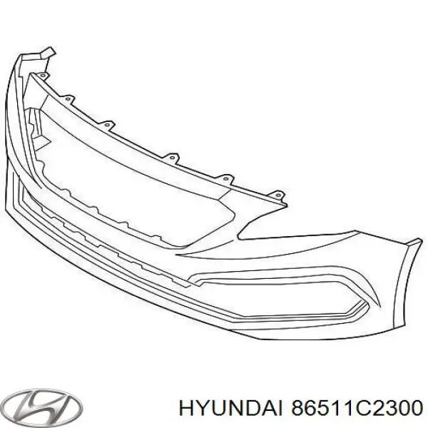 86511C2300 Hyundai/Kia paragolpes delantero