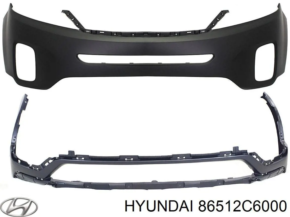 86512C6000 Hyundai/Kia parachoques delantero, parte inferior