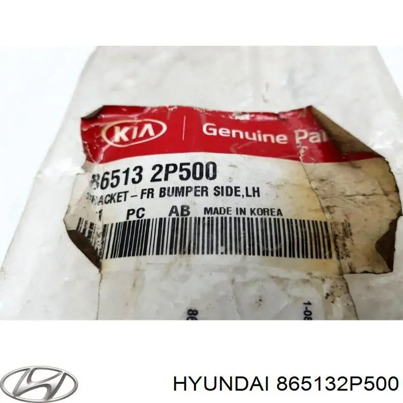 865132P500 Hyundai/Kia soporte de parachoques delantero izquierdo