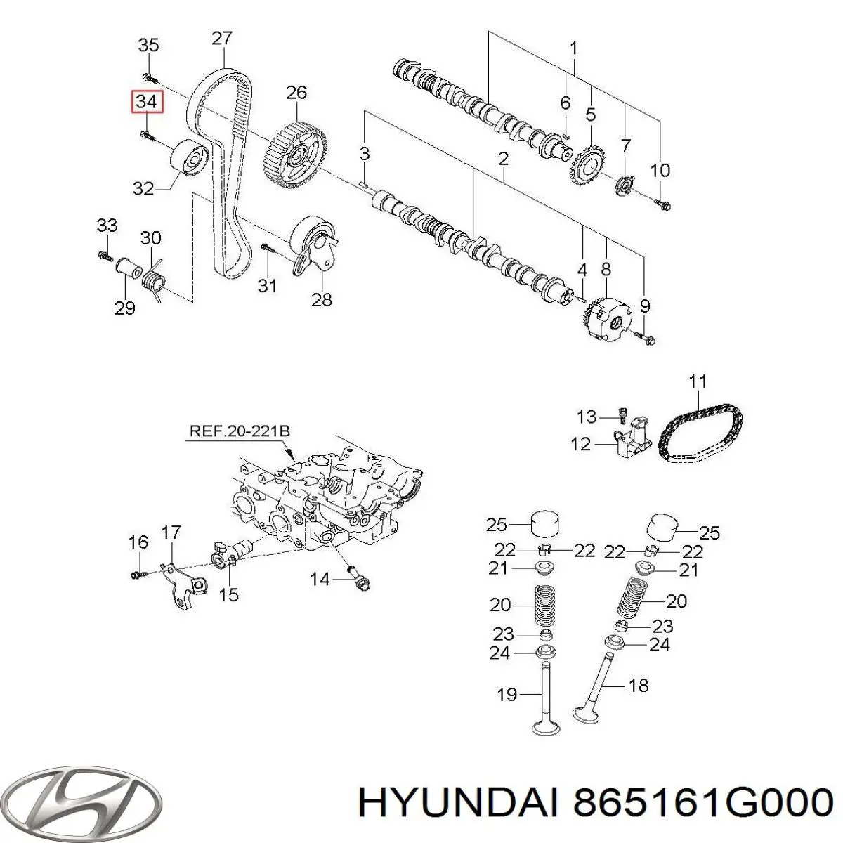 865161G000 Hyundai/Kia