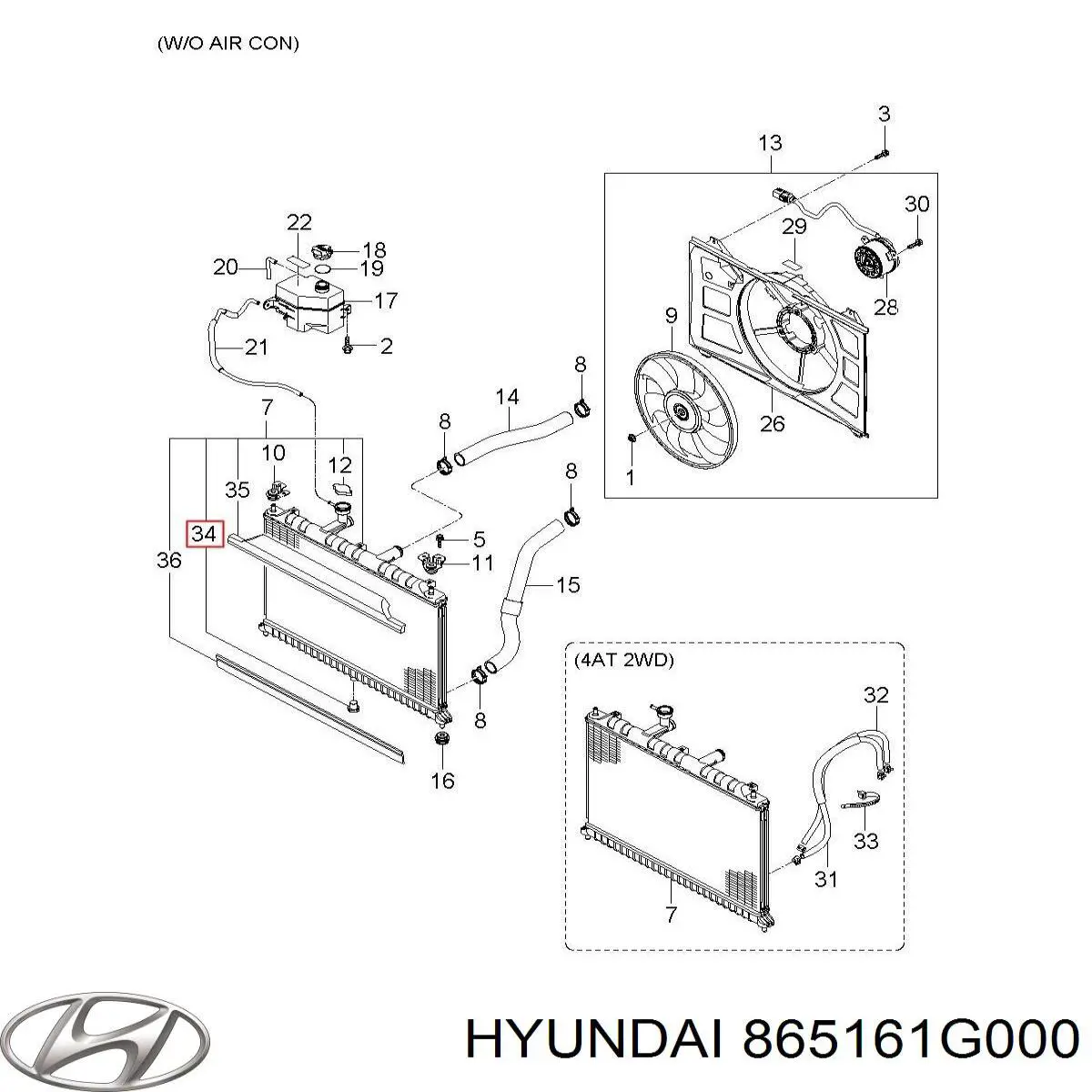 Soporte de parachoques delantero derecho Hyundai/Kia 865161G000 precio, desde 10,77 EUR