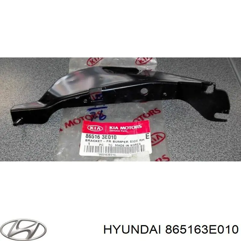 865163E010 Hyundai/Kia soporte de parachoques delantero exterior derecho