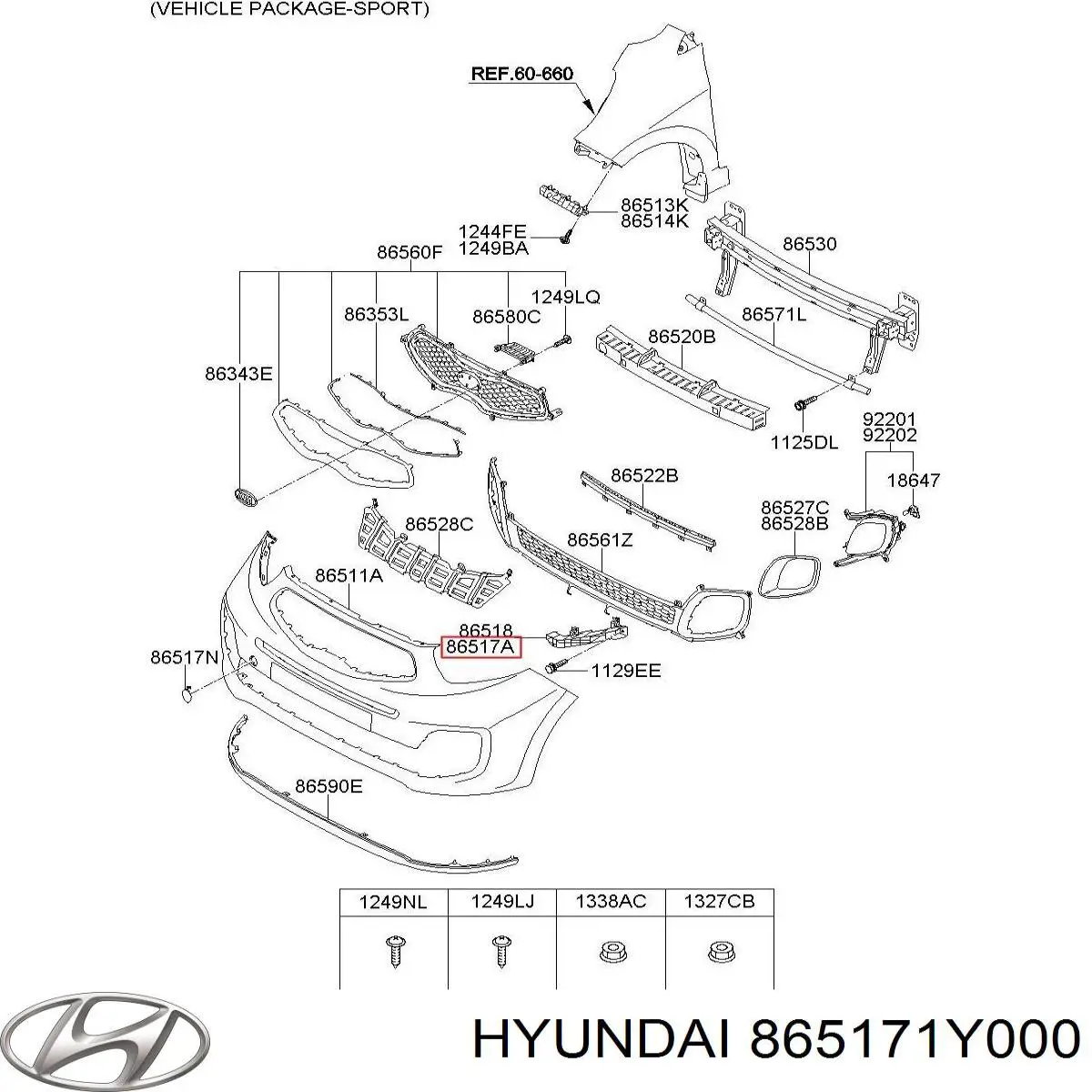 865171Y000 Hyundai/Kia