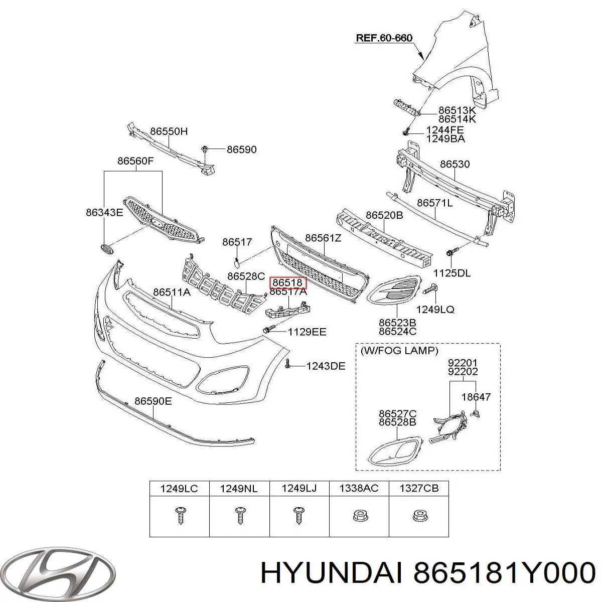 865181Y000 Hyundai/Kia