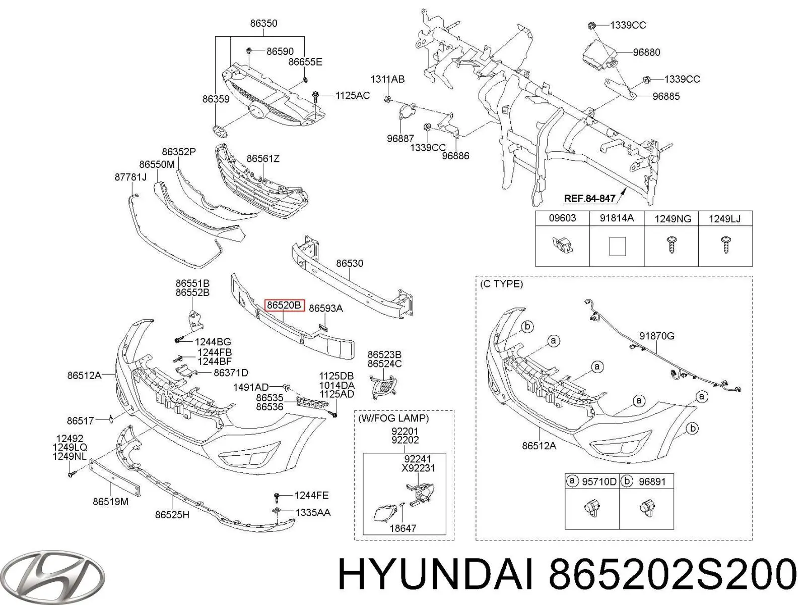 Absorbente paragolpes delantero Hyundai Ix35 (LM)