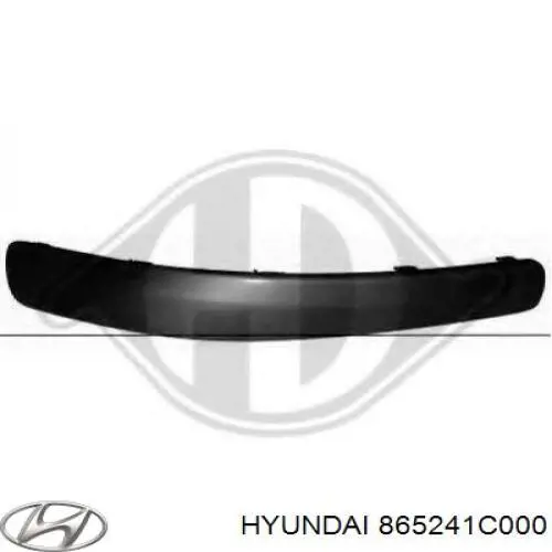 Listón embellecedor/protector, paragolpes delantero derecho para Hyundai Getz 