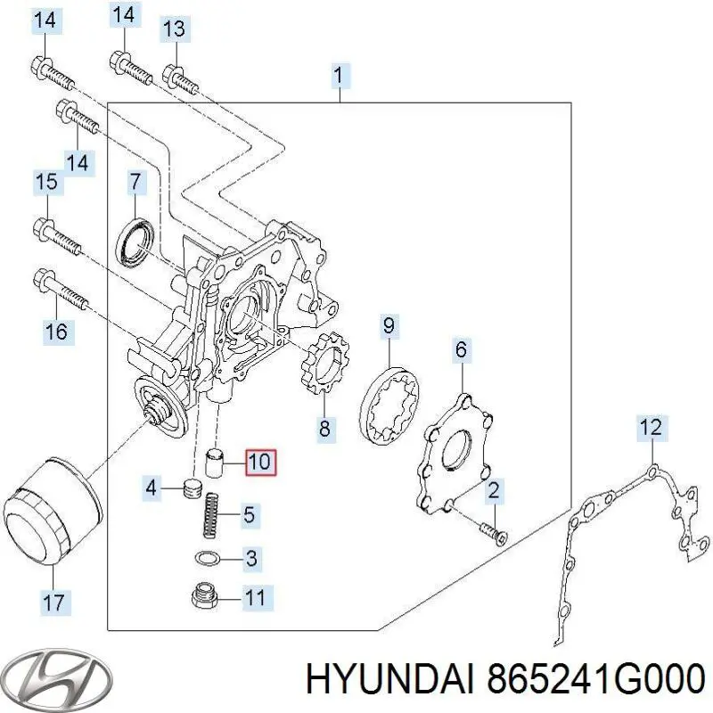 Comprar 865241G000 Hyundai/Kia Moldura derecha del parachoques delantero