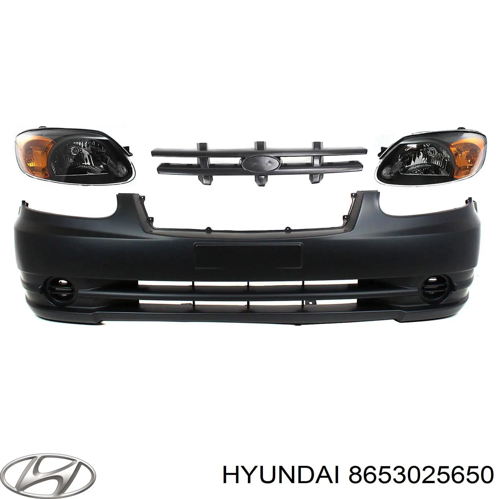 8653025650 Hyundai/Kia refuerzo parachoque delantero