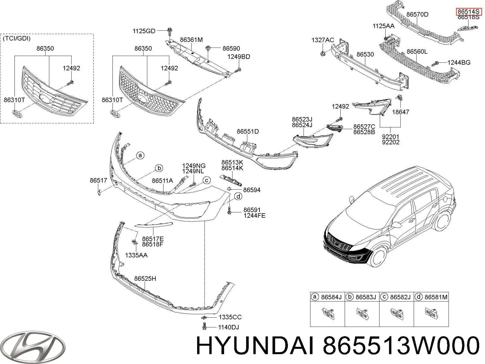 Soporte del refuerzo del parachoques delantero Hyundai/Kia 865513W000 precio, desde 5,63 EUR
